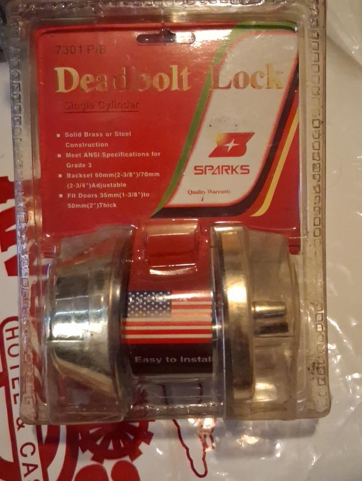 New SPARKS Deadbolt Lock - Single Cylinder