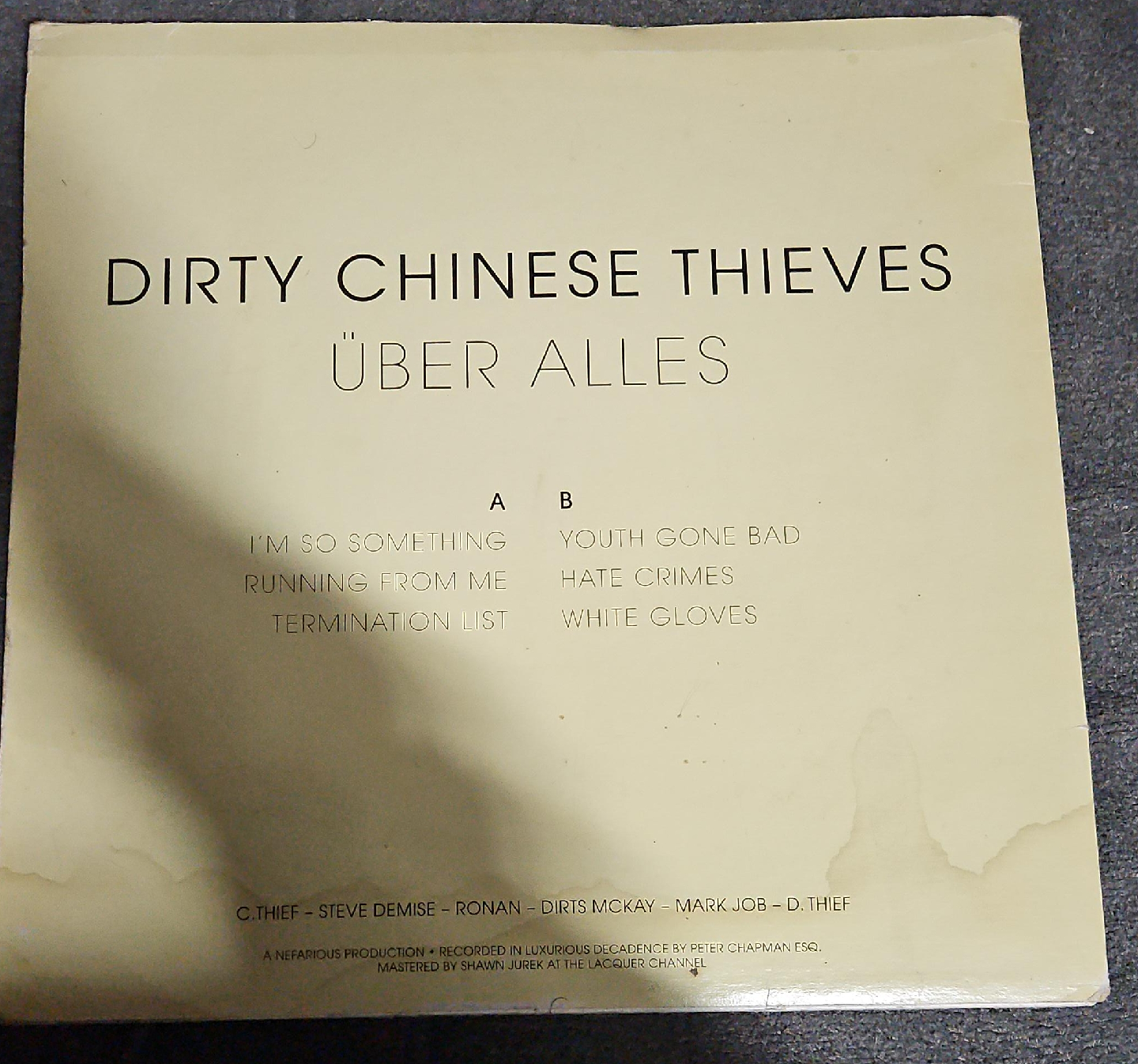 Dirty Chinese Thieves - Über Alles Vinyl Record thumbnail