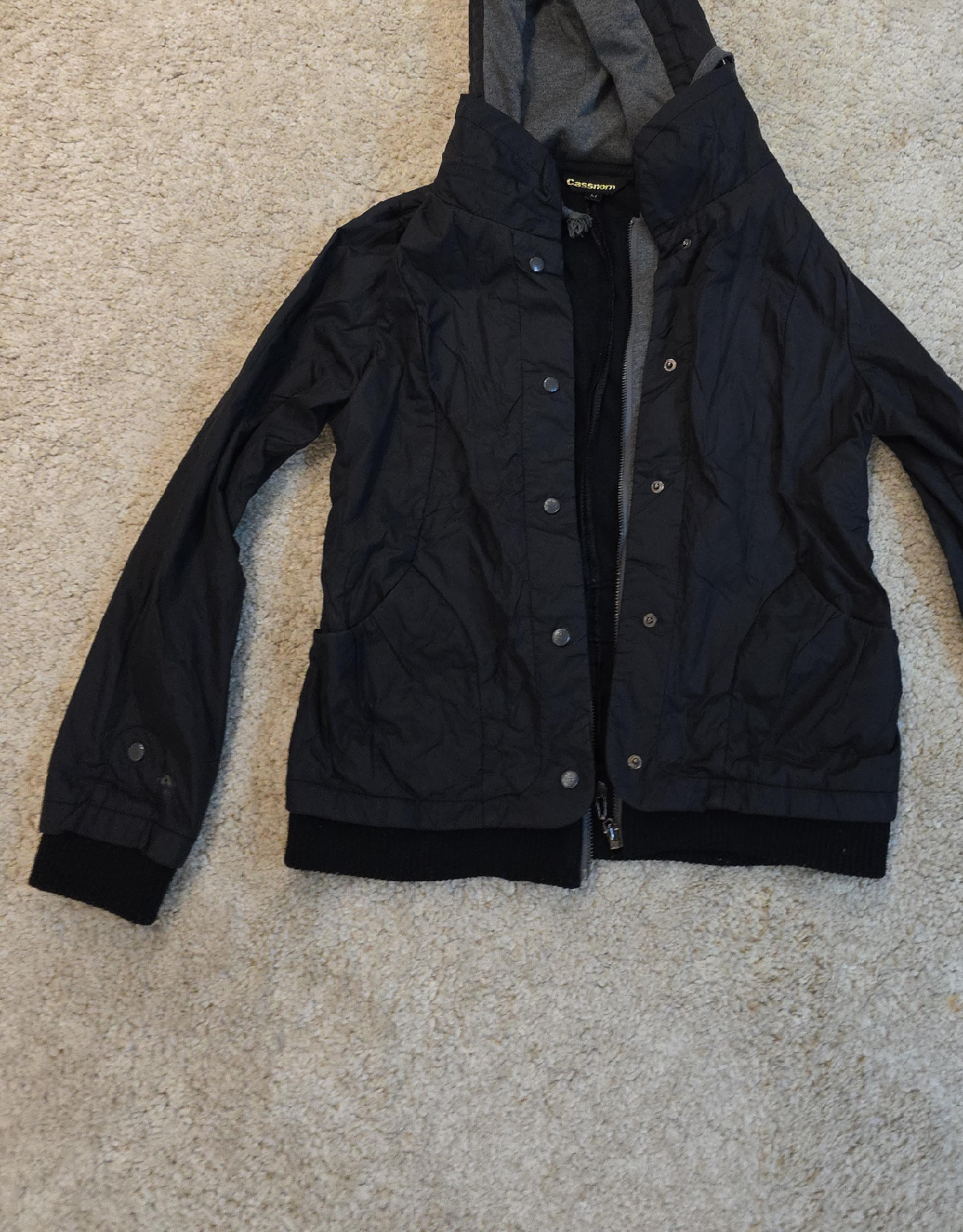 Cassmari Black Hooded Jacket thumbnail