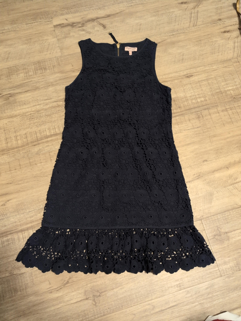 Juicy Couture Navy Blue Lace Dress thumbnail