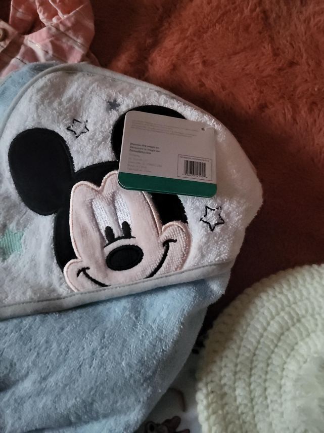 Disney Baby Mickey Mouse Hooded Towel - New