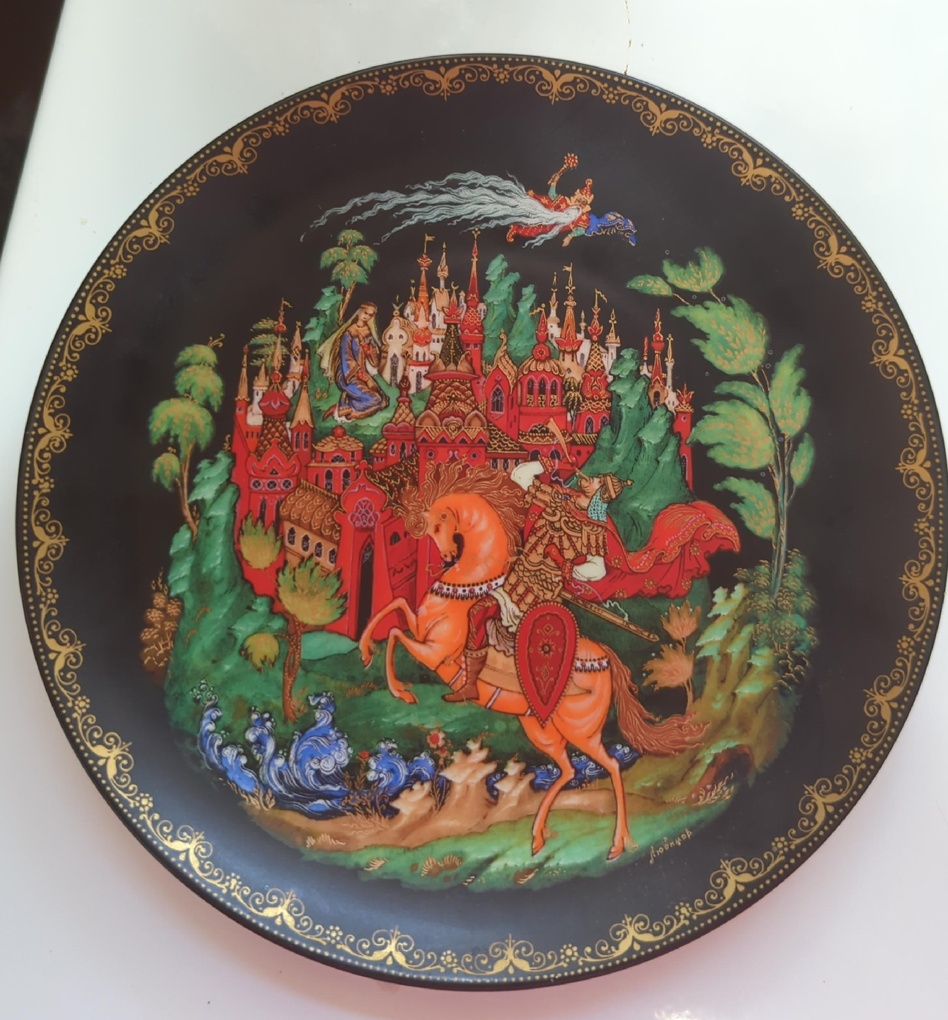 Vintage Palekh Plate "Ruslan and Ludmila" thumbnail