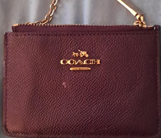 Coach Leather Card Case - Purple thumbnail