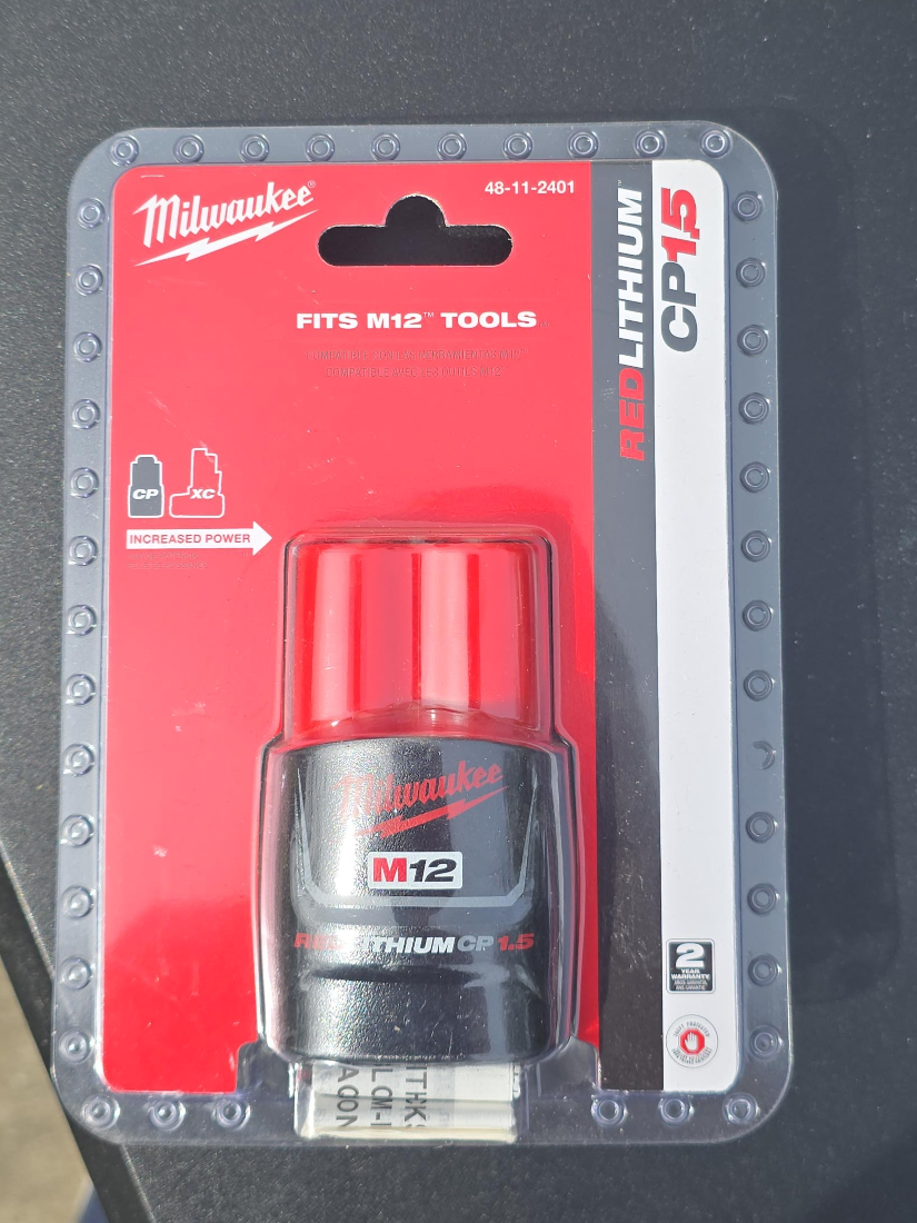Milwaukee M12 REDLITHIUM CP1.5 Battery - New thumbnail
