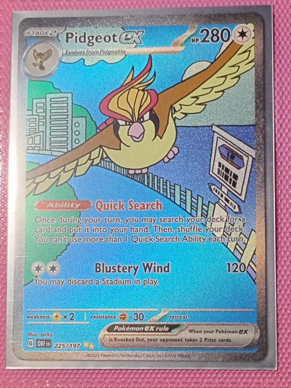 Pidgeot ex Illustration rare Pokemon card