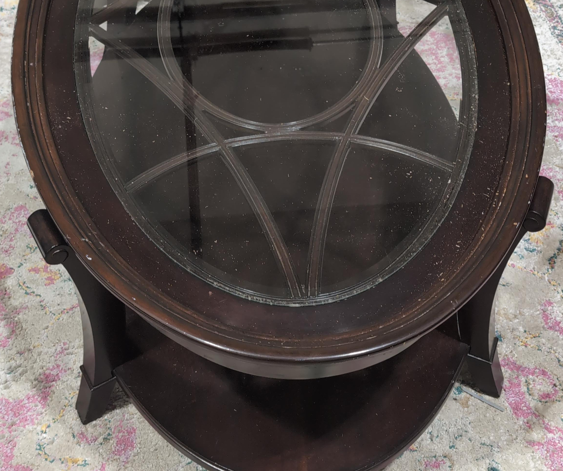 Oval Glass Top Coffee Table thumbnail