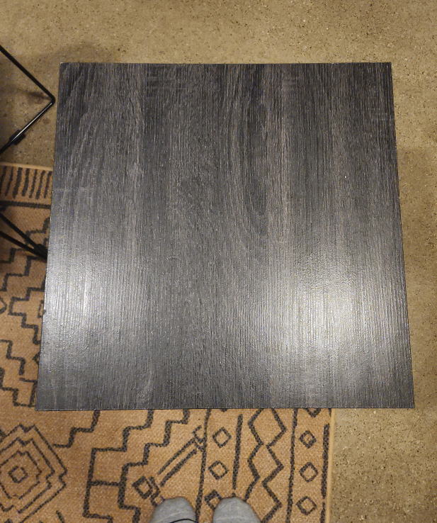 3 Grey Wood Grain Side Table thumbnail