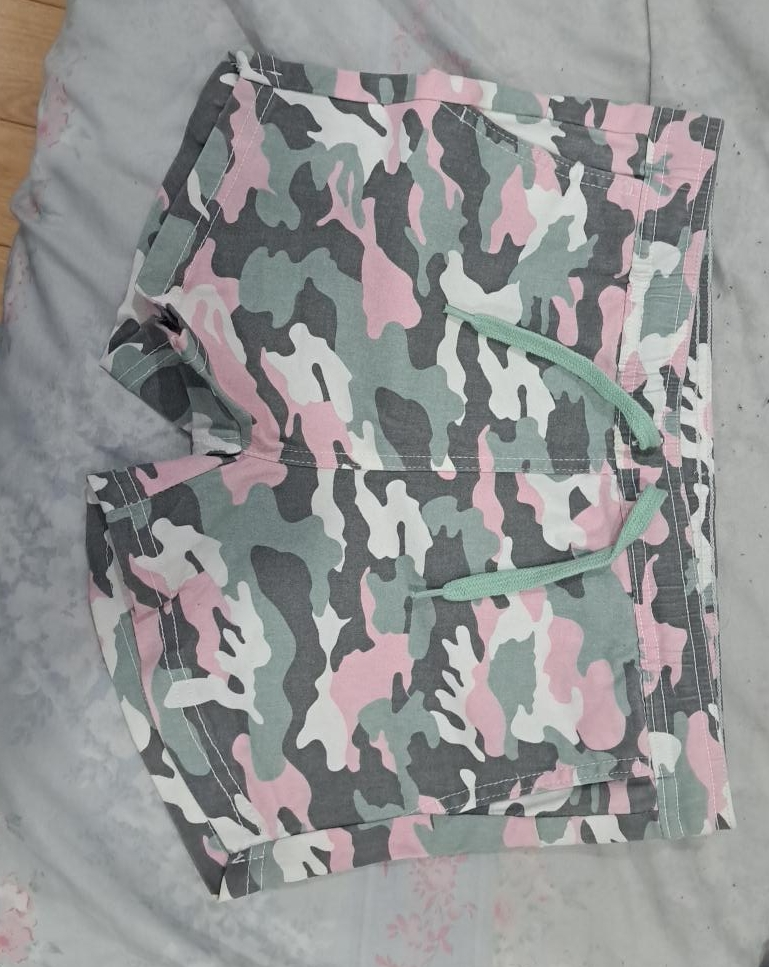 Camo Shorts - Green, Grey, Pink, and White thumbnail