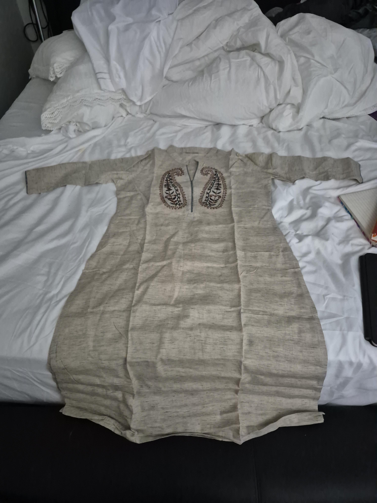 Beige Kurti Tunic Top - Size Medium🥕 thumbnail