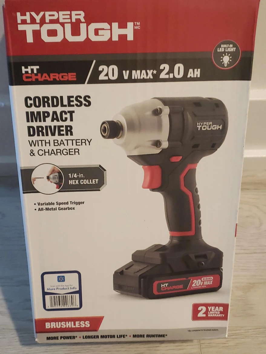 Hyper Tough 20V Cordless Impact Driver Kit - New
