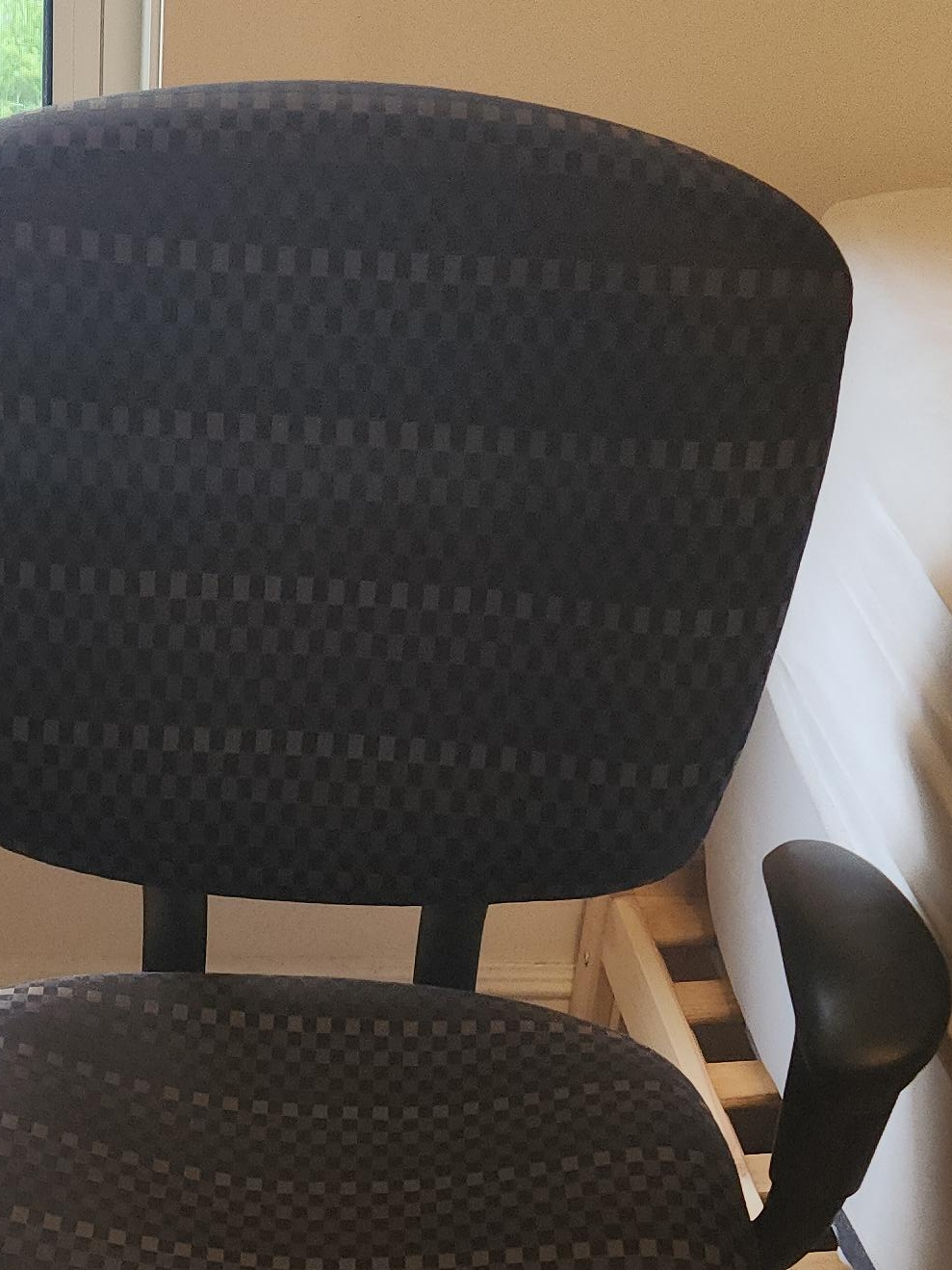 Office Chair - Black Patterned Fabric