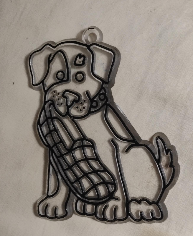 Dog with Moccasin Ornament