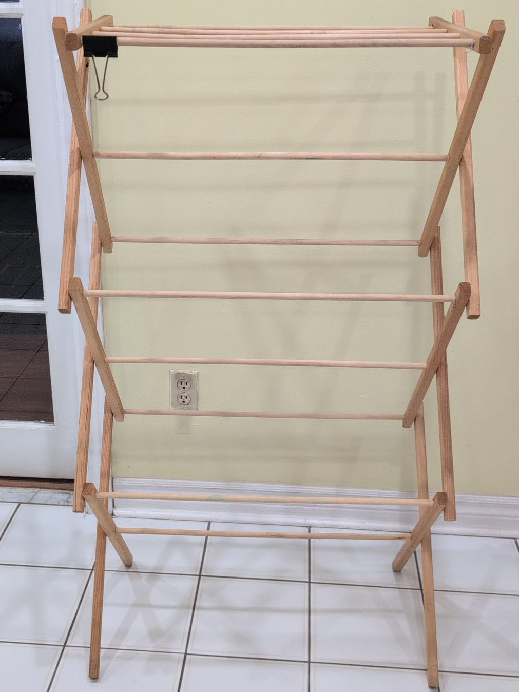 Wooden Clothes Drying Rack thumbnail