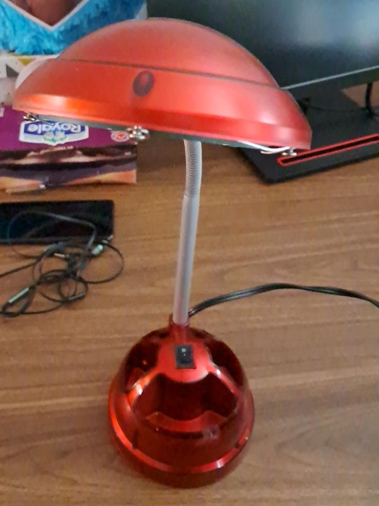 Red Adjustable Desk Lamp