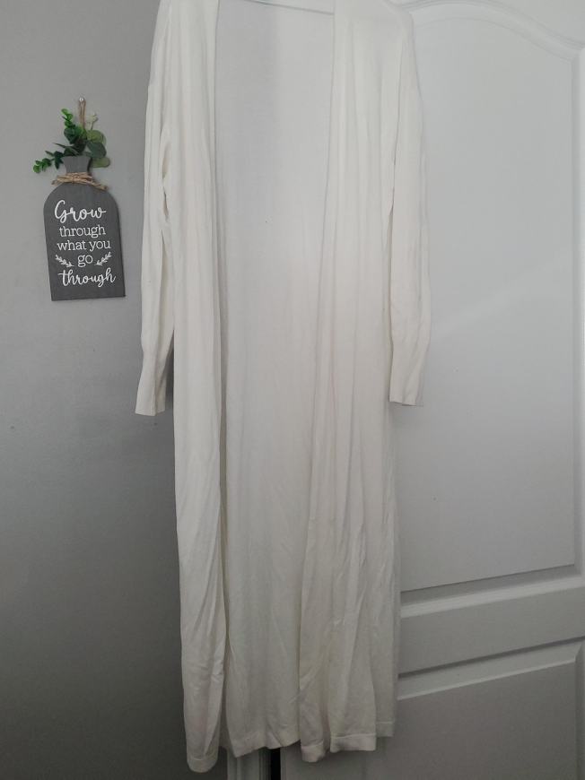 White Long Cardigan thumbnail