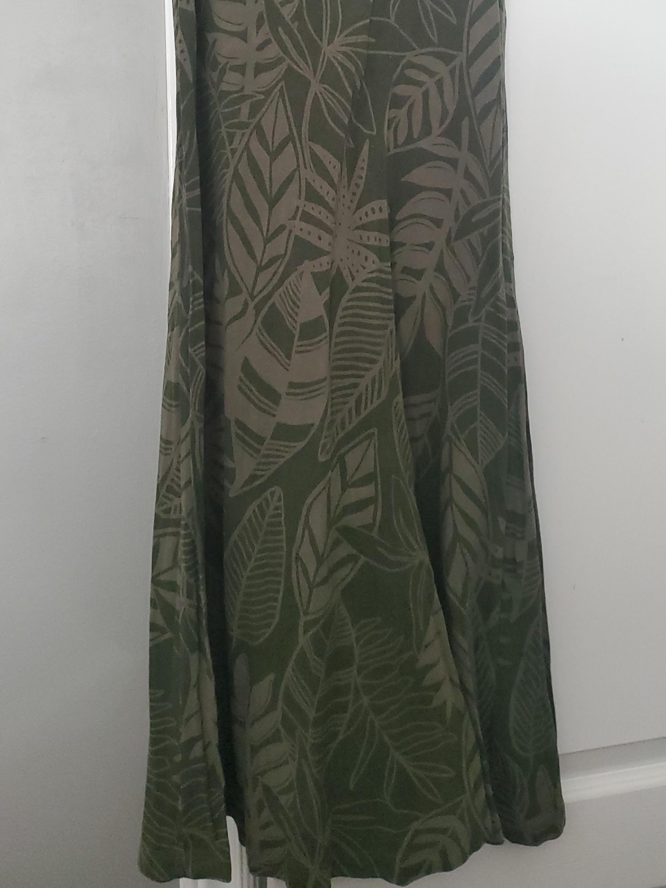 Green Leaf Print Dress thumbnail