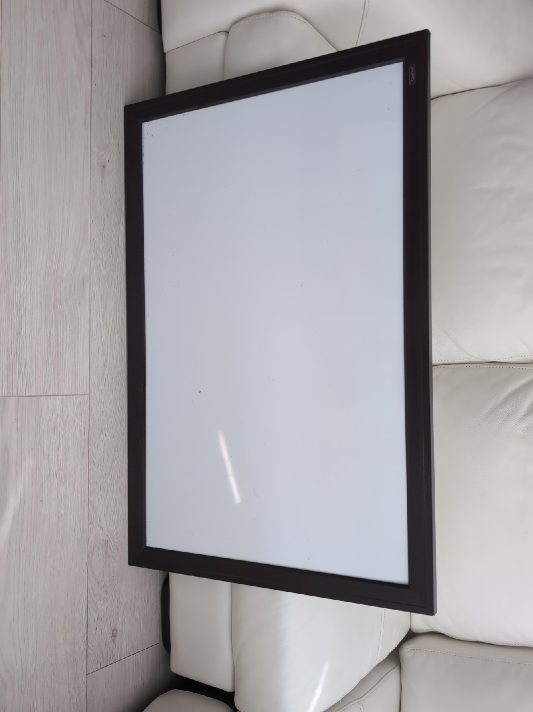 Whiteboard with Dark Wooden Frame