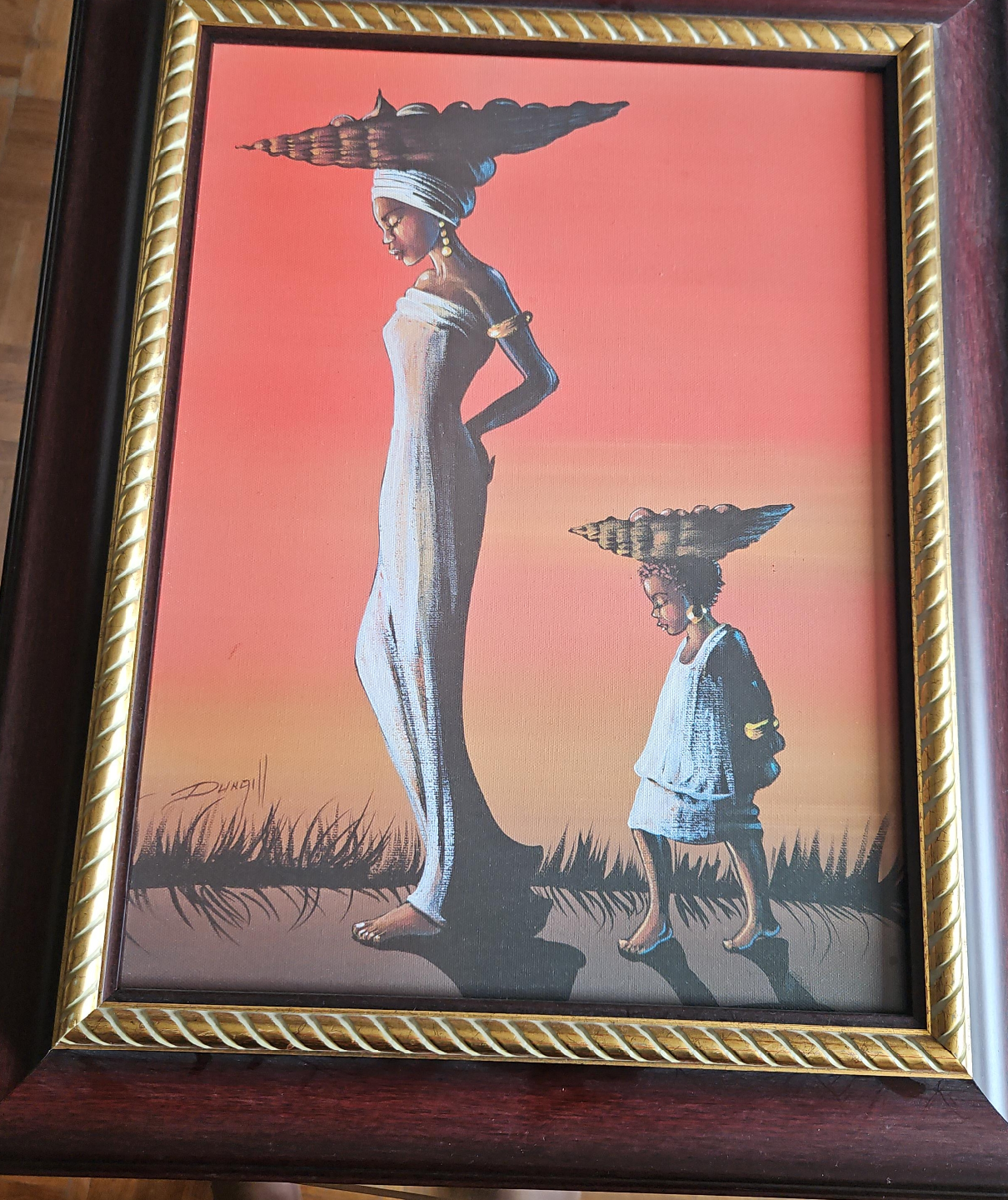 Framed African Art Painting thumbnail