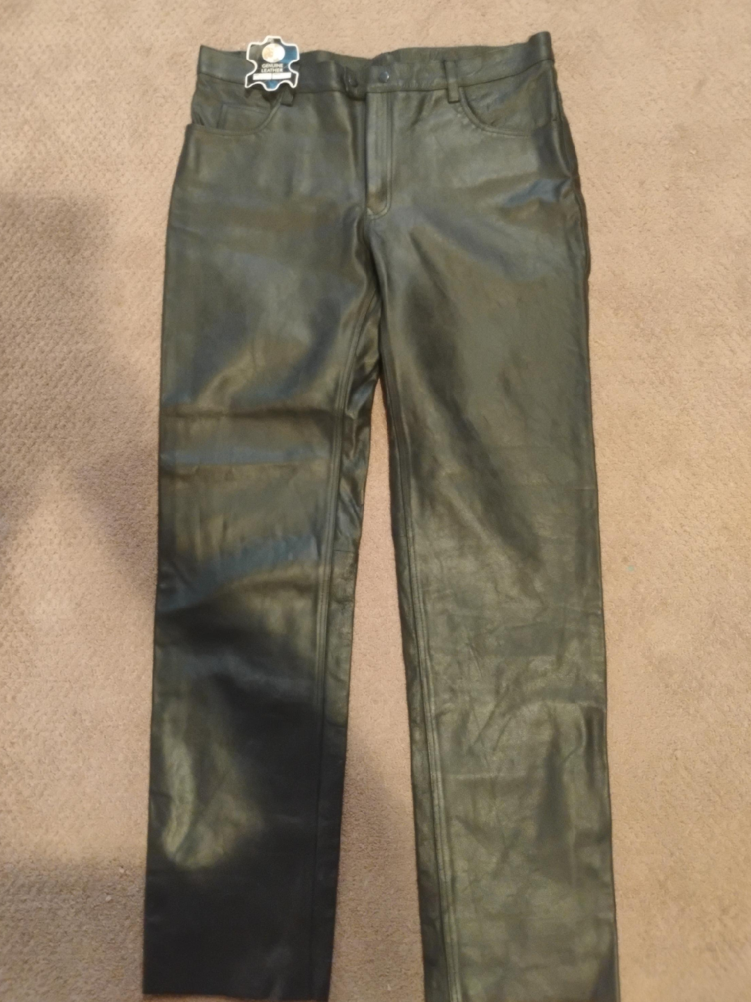 Genuine Leather Pants - Size 40