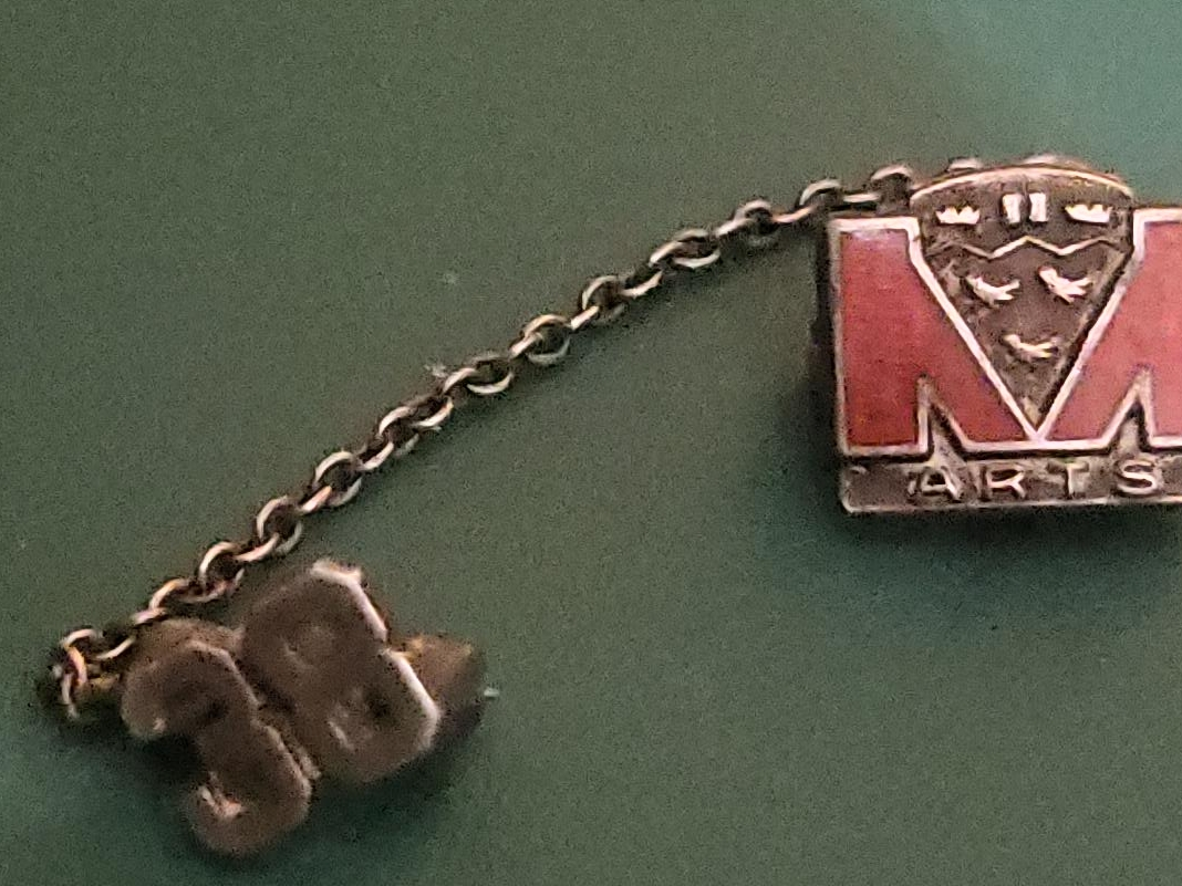 Vintage M Arts Lapel Pin