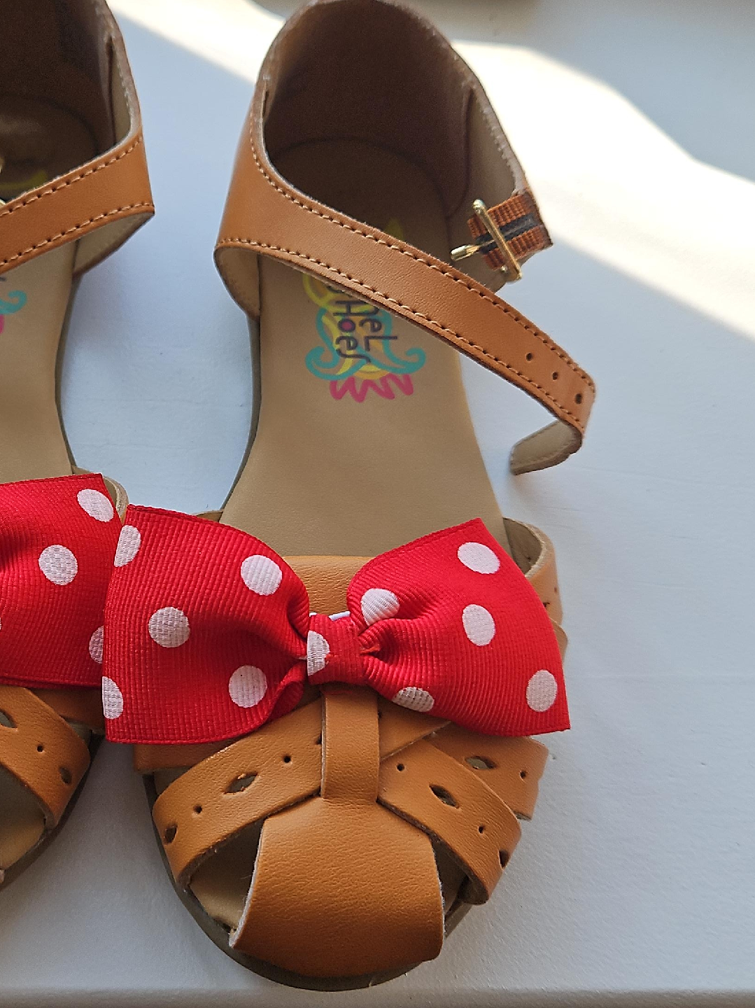 Thel Shoes Sandals with Red Bow
