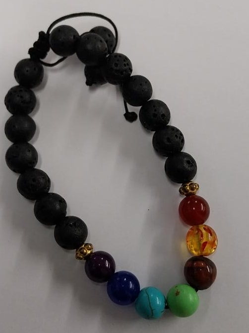 Chakra Lava Stone Bracelet