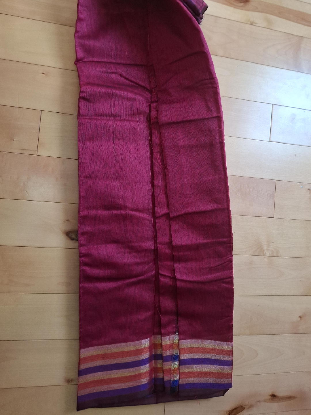 Burgundy color saree thumbnail