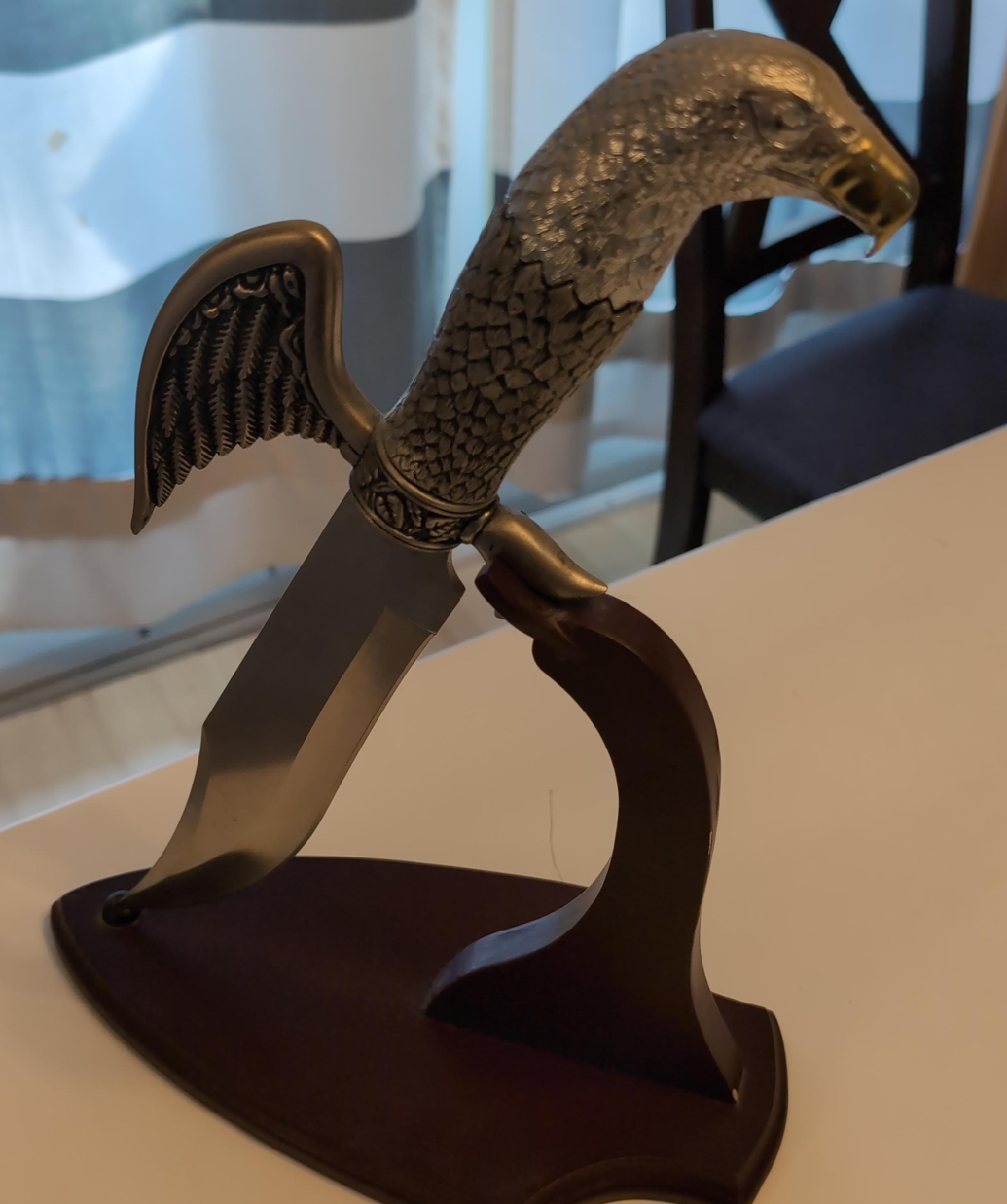Eagle Head Decorative Knife with Stand thumbnail