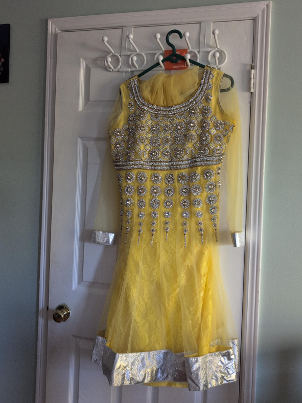 Yellow Embellished Indian Dress thumbnail