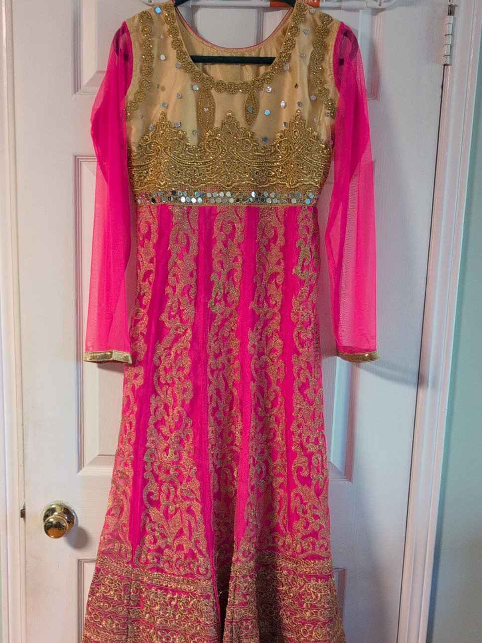 Pink & Gold Indian Dress thumbnail