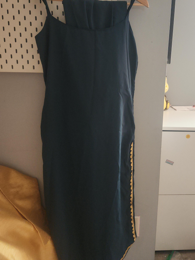 Black Dress with Floral Scarf thumbnail