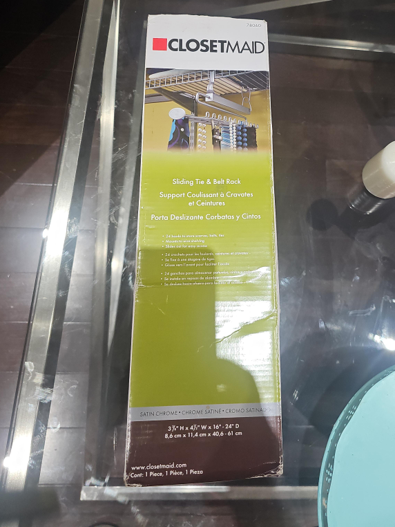 ClosetMaid Sliding Tie & Belt Rack - NEW thumbnail