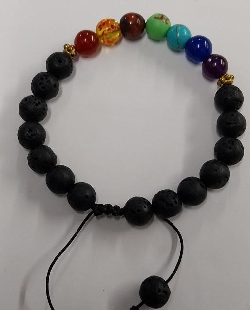 Chakra Lava Stone Bracelet