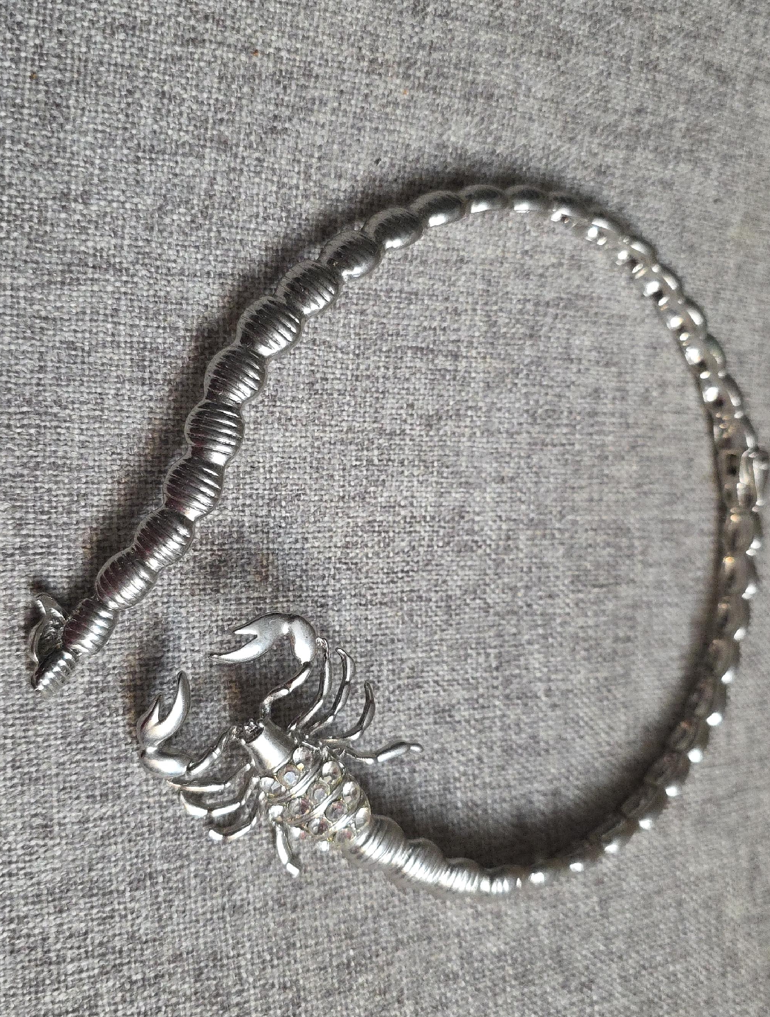 Scorpion Statement Necklace - Silver Tone thumbnail