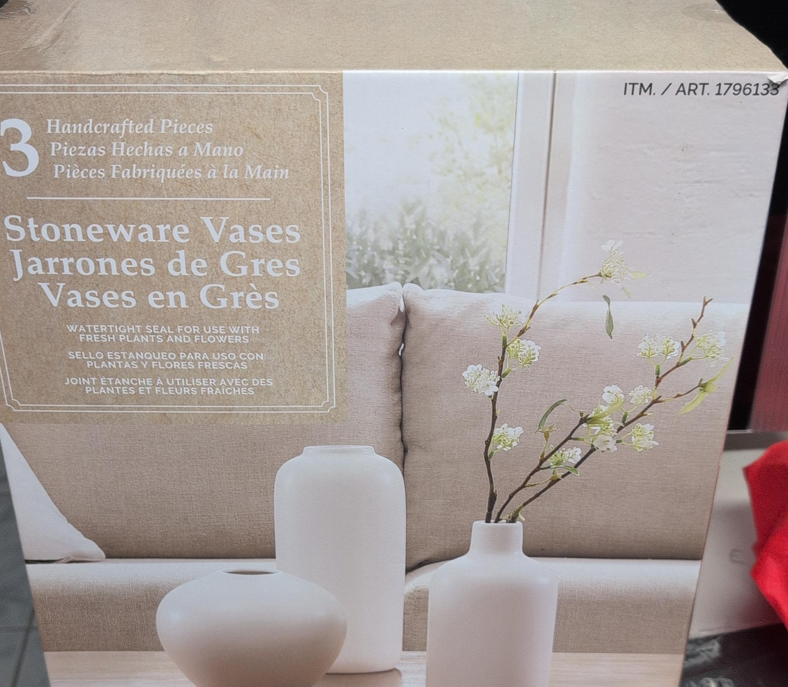 Stoneware Vases - 3 Handcrafted Pieces thumbnail