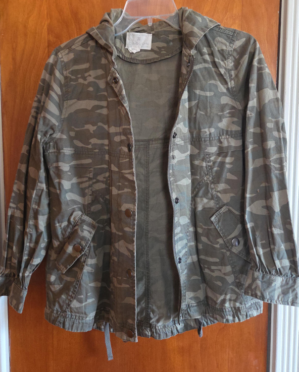 Caslon Camo Print Hooded Jacket - Size XS thumbnail