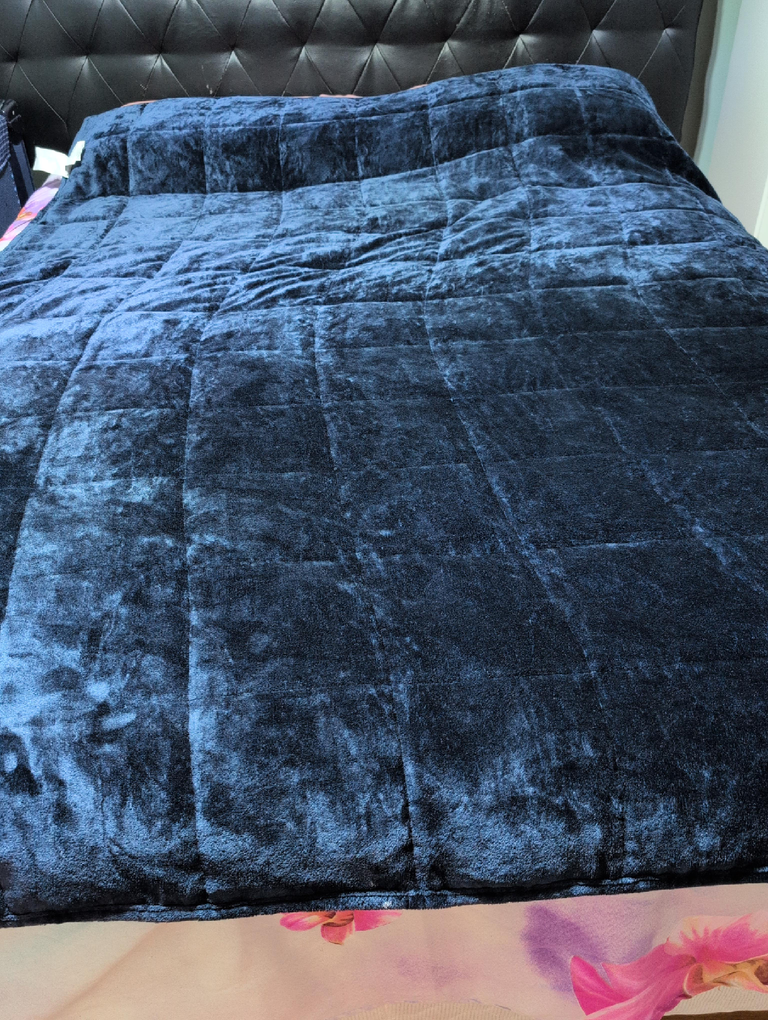 Blue Velvet Quilted Blanket thumbnail