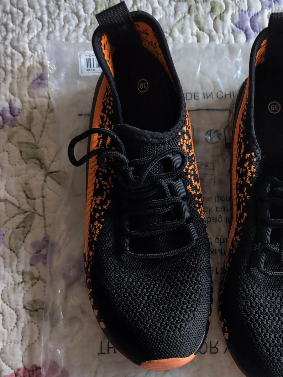 Black & Orange Running Shoes - Size 39 thumbnail