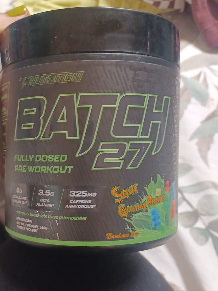 TF Nutrition Batch 27 Pre Workout Sour Gummy Bears thumbnail