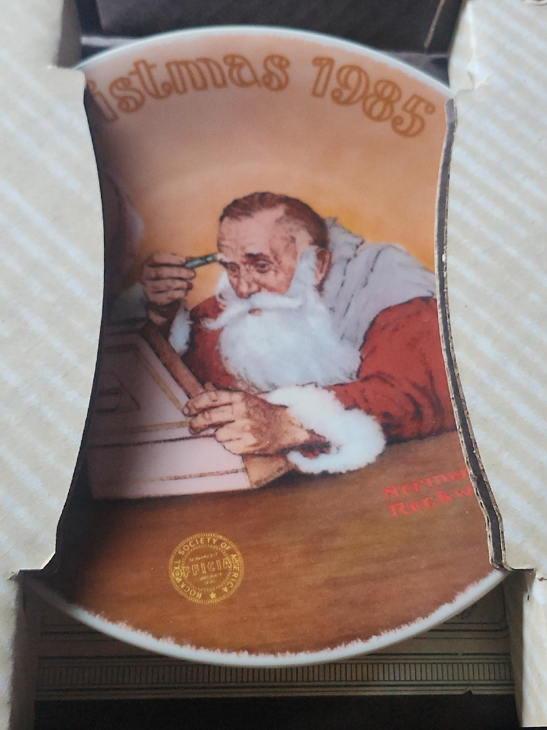 Norman Rockwell Christmas 1985 Plate thumbnail