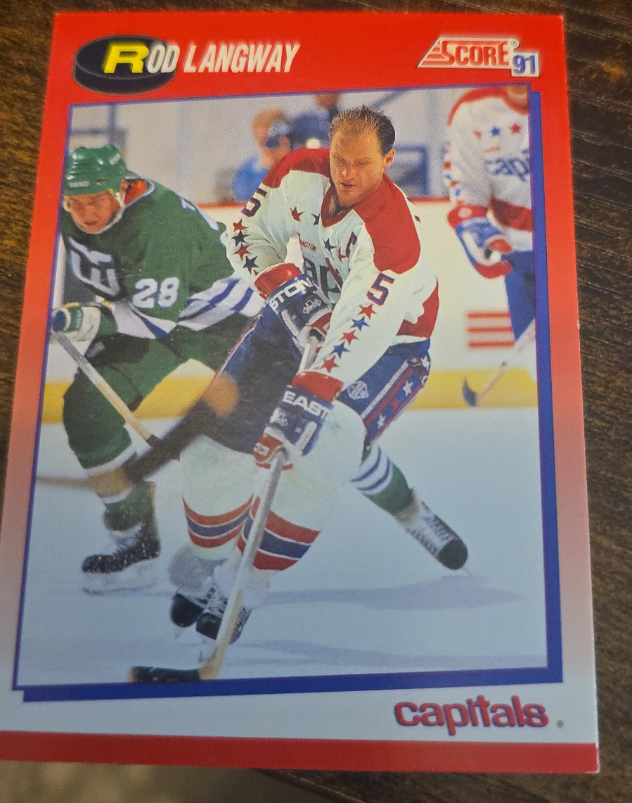 Score 91 Rod Langway Hockey Card