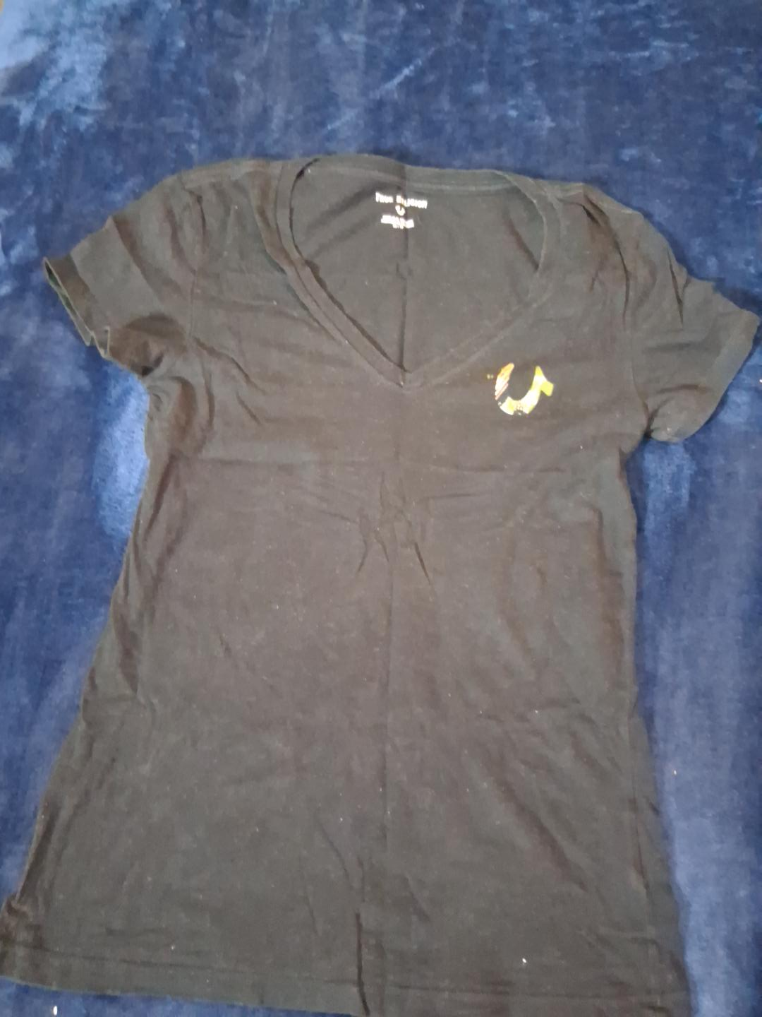 True Religion Black V-Neck Tee thumbnail