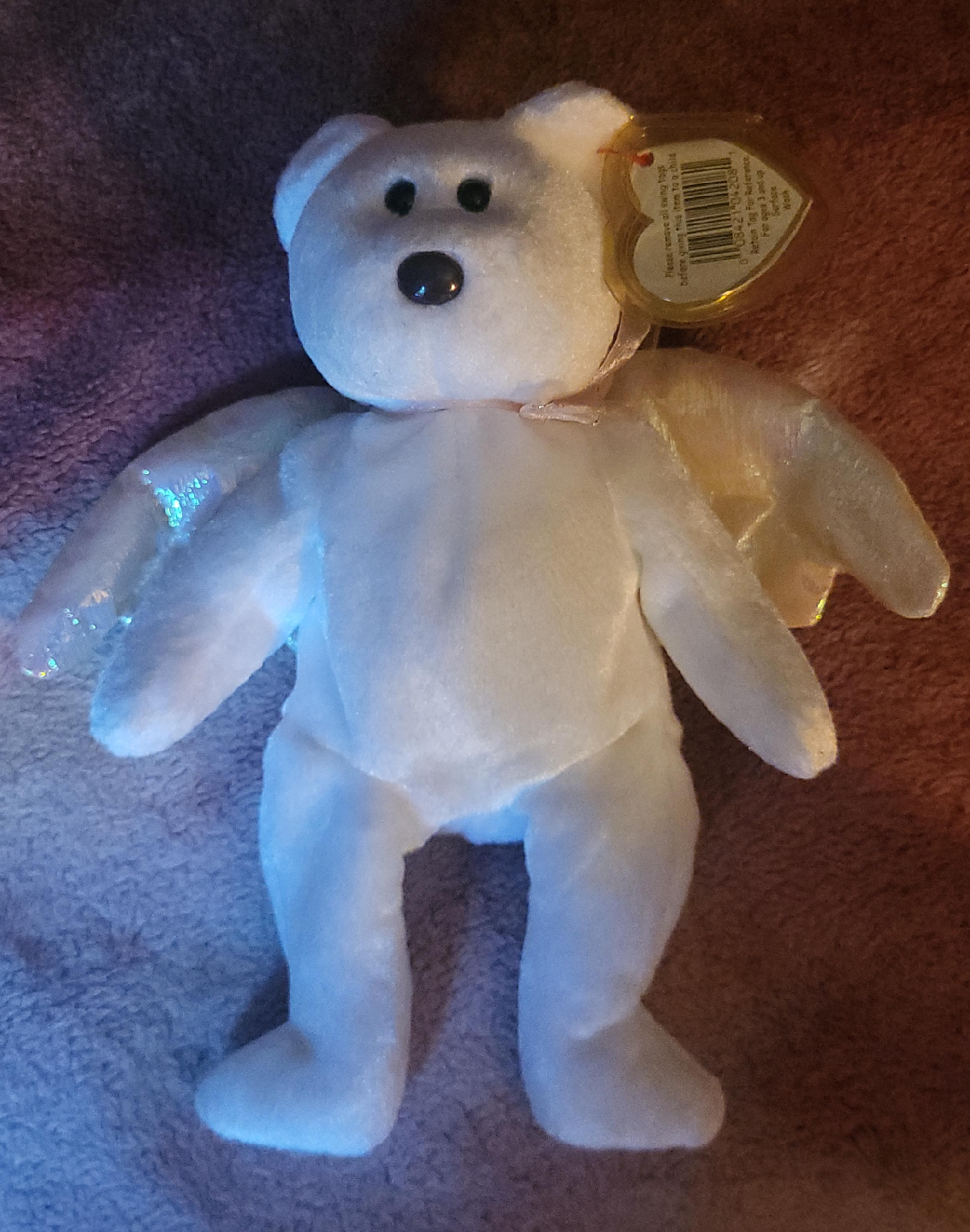 Ty Beanie Baby "Halo" Angel Bear Plush