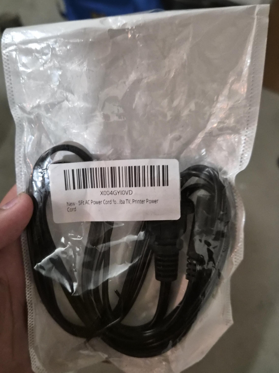 New 5ft AC Power Cord for TV/Printer