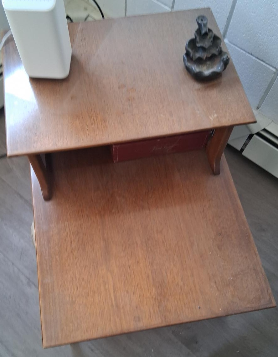 Wood Side Table with Drawer thumbnail