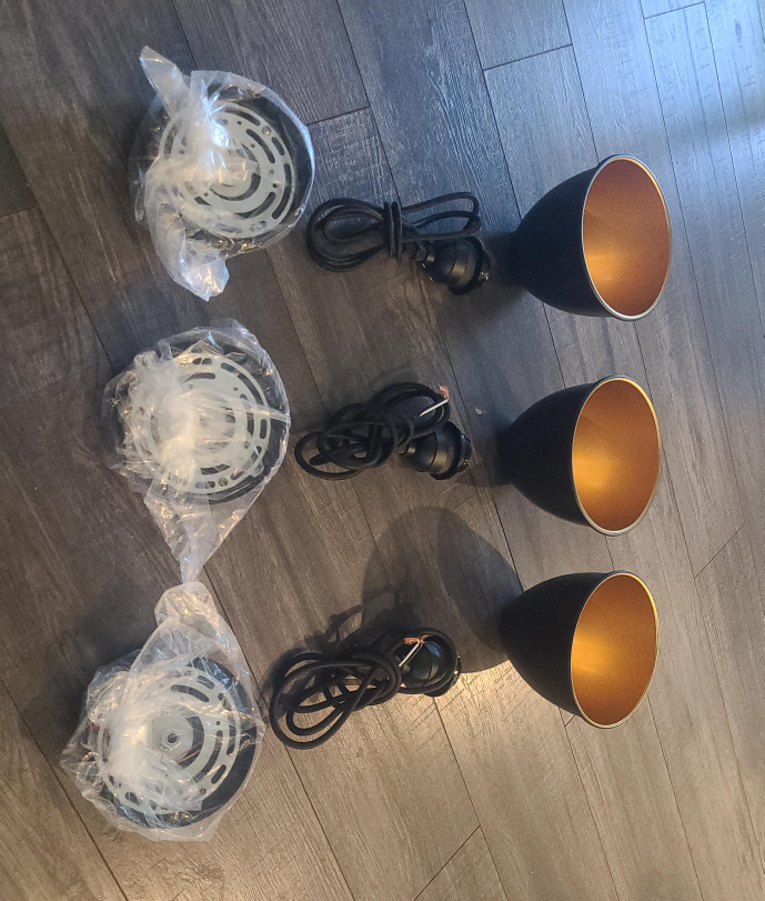 Black Pendant Lighting Set - Modern Industrial Style thumbnail