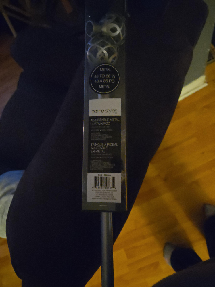 Home Styles Adjustable Metal Curtain Rod 48-86" thumbnail