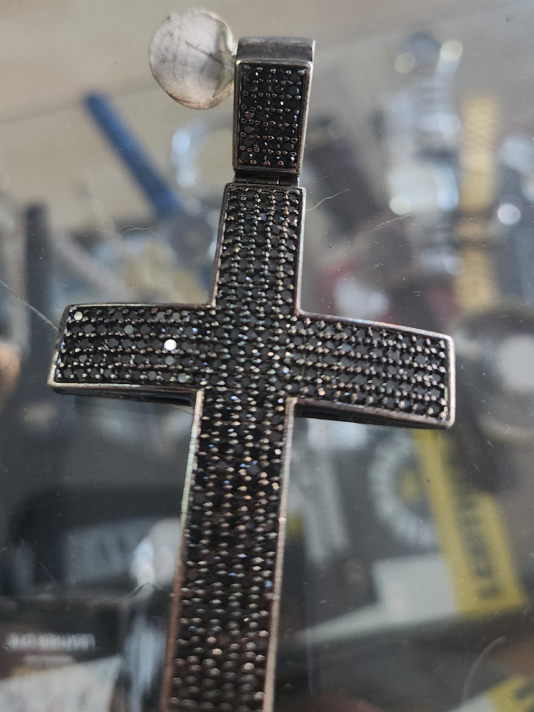Black Stone Cross Pendant thumbnail