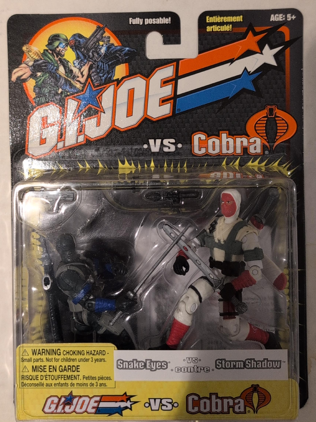 G.I. Joe vs Cobra Snake Eyes vs Storm Shadow Action Figures thumbnail