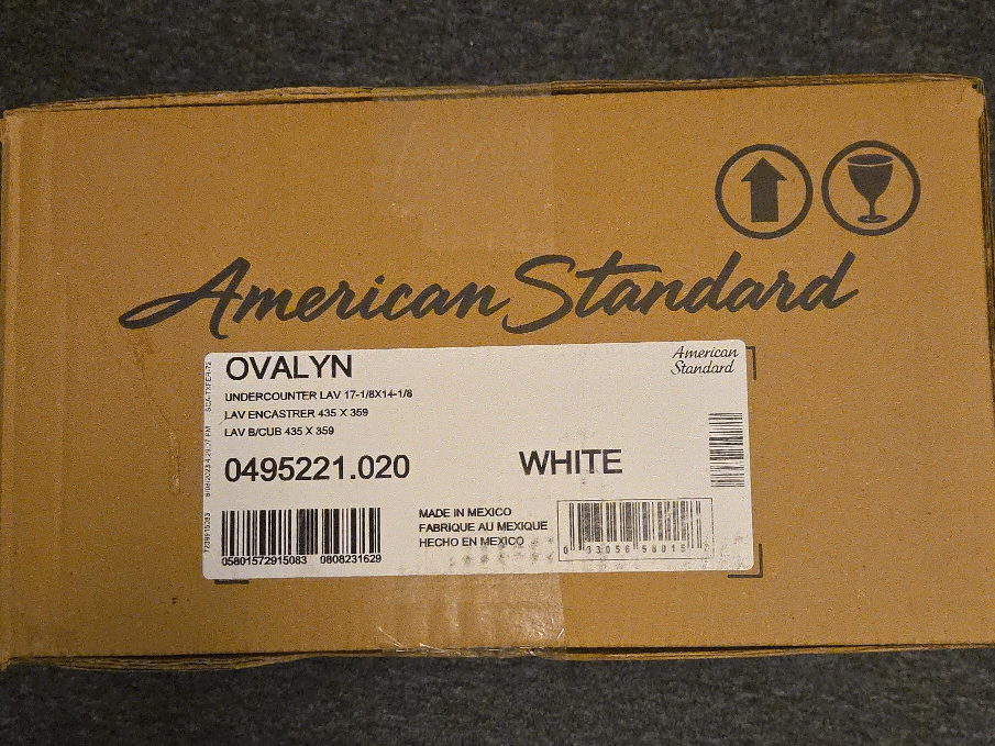 American Standard Ovalyn Undercounter Lavatory - White thumbnail